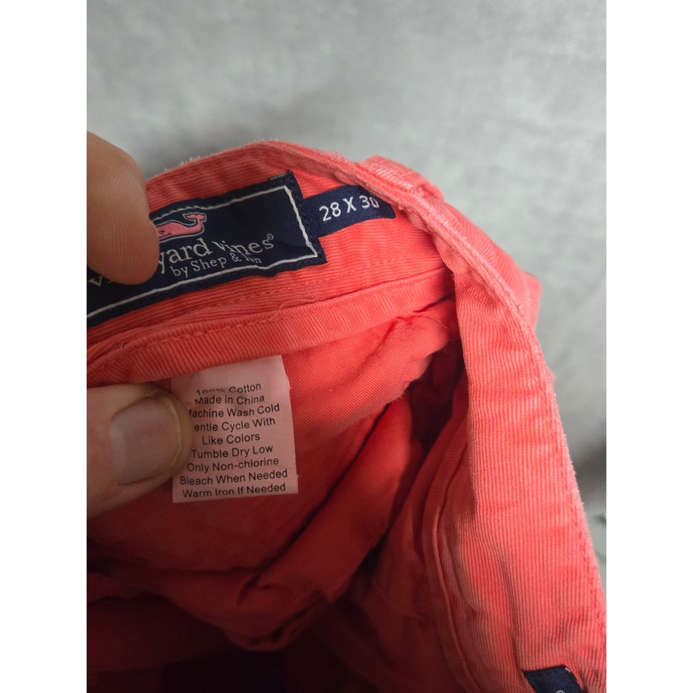 Vineyard Vines Breaker Pants Mens 28x30 Coral Pink Salmon Cotton Chino Chinos - Picture 6 of 8
